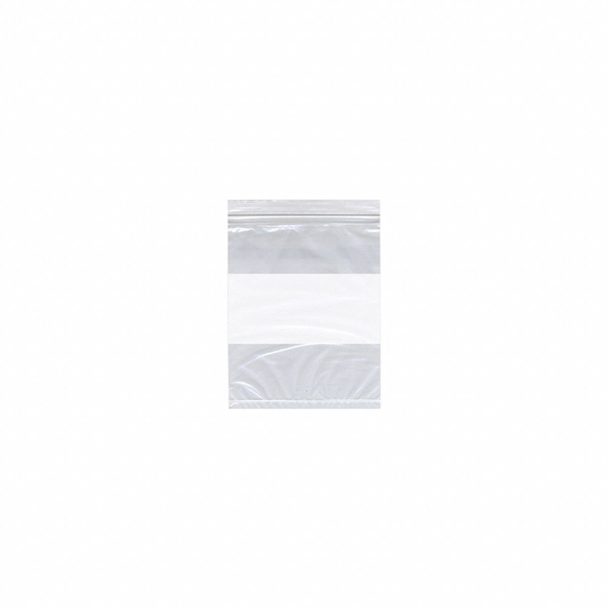 APPROVED VENDOR Reclosable Bag: 2 mil Thick, 8 in Wd, 10 in Lg, Hang Hole Not Included, 1,000 PK
