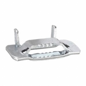 BAND-IT Strapping Buckle: Fits 3/4 in Strap Wd, Carbon Steel, 50 Qty, Flat, Regular Duty, 50 PK