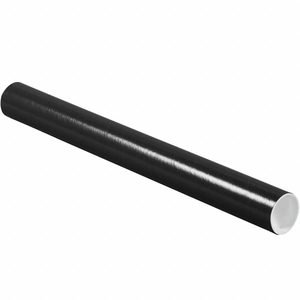 Mailing Tube: 2 in x 20 in, 1/16 in Wall Thick, Black, 50 PK