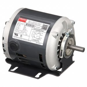 DAYTON Belt Drive Motor: 1 Speed, Open Drip Proof, Cradle Base Mount, 1/6 hp Horsepower, Auto