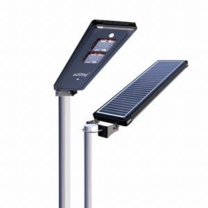 Solar Powered Outdoor Light: 3,200 lm, 5000K, 100 W, Black, Type IV, 36 in Overall Lg