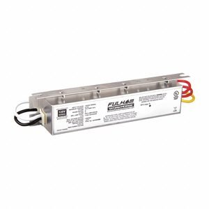 FULHAM Fluorescent Ballast: 120V AC, 1 Lamps Supported, 6 in Overall Lg, 1 in Overall Wd