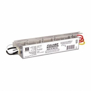 FULHAM Fluorescent Ballast: 120V AC, 1/2 Lamps Supported, 5 1/2 in Overall Lg, 1 in Overall Wd