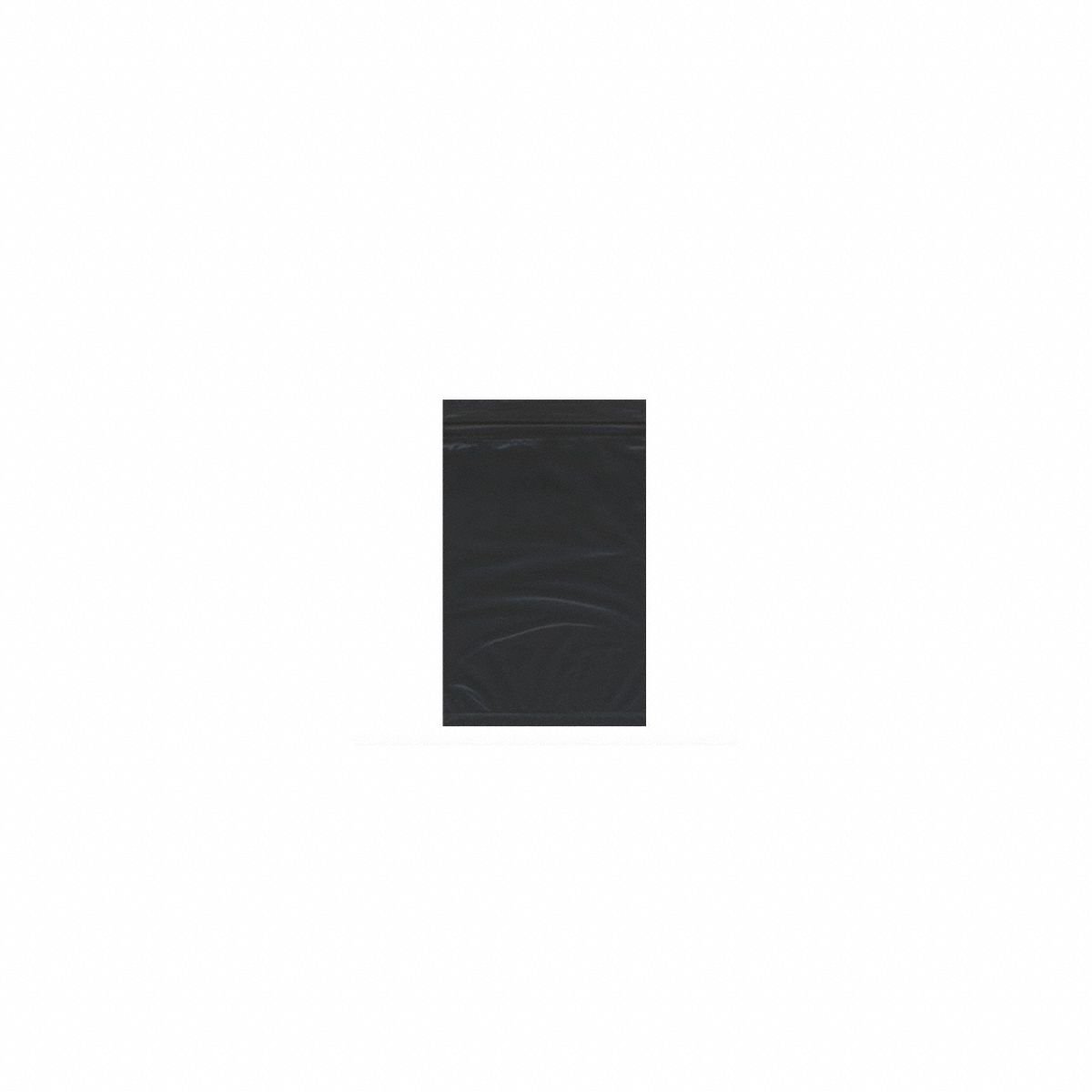 APPROVED VENDOR Packaging Bag: Black, 2 mil Thick, 8 in Wd, 10 in Lg, Zipper Bag, 1,000 PK
