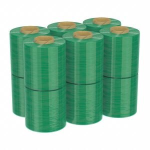 GOODWRAPPERS Stretch Wrap Film: 60 ga Gauge, 4 in Overall Wd, 1,000 ft Overall Lg, 1-Side, 12 PK