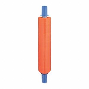 GOODWRAPPERS Stretch Wrap Film: 80 ga Gauge, 20 in Overall Wd, 1,000 ft Overall Lg, Orange, 1-Side