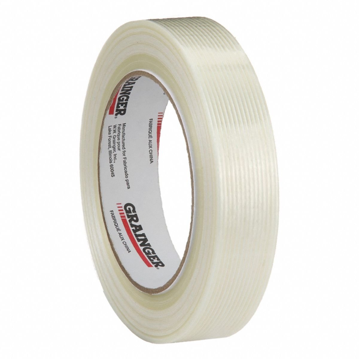 GRAINGER Strapping Tape: 3.9 mil Tape Thick, 1 in x 60 yd, Clear, 36 PK