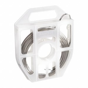 Stainless Steel Band: 0.025 in Strapping Thick, 900 lb Break Strength, 50 ft Strapping Lg, Gray, 201