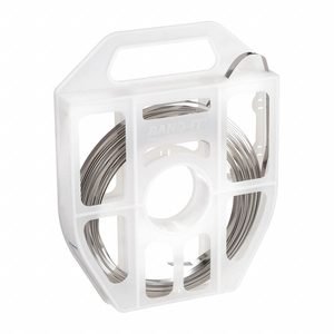 Stainless Steel Band: 0.046 in Strapping Thick, 840 lb Break Strength, 82 1/2 ft Strapping Lg, Gray
