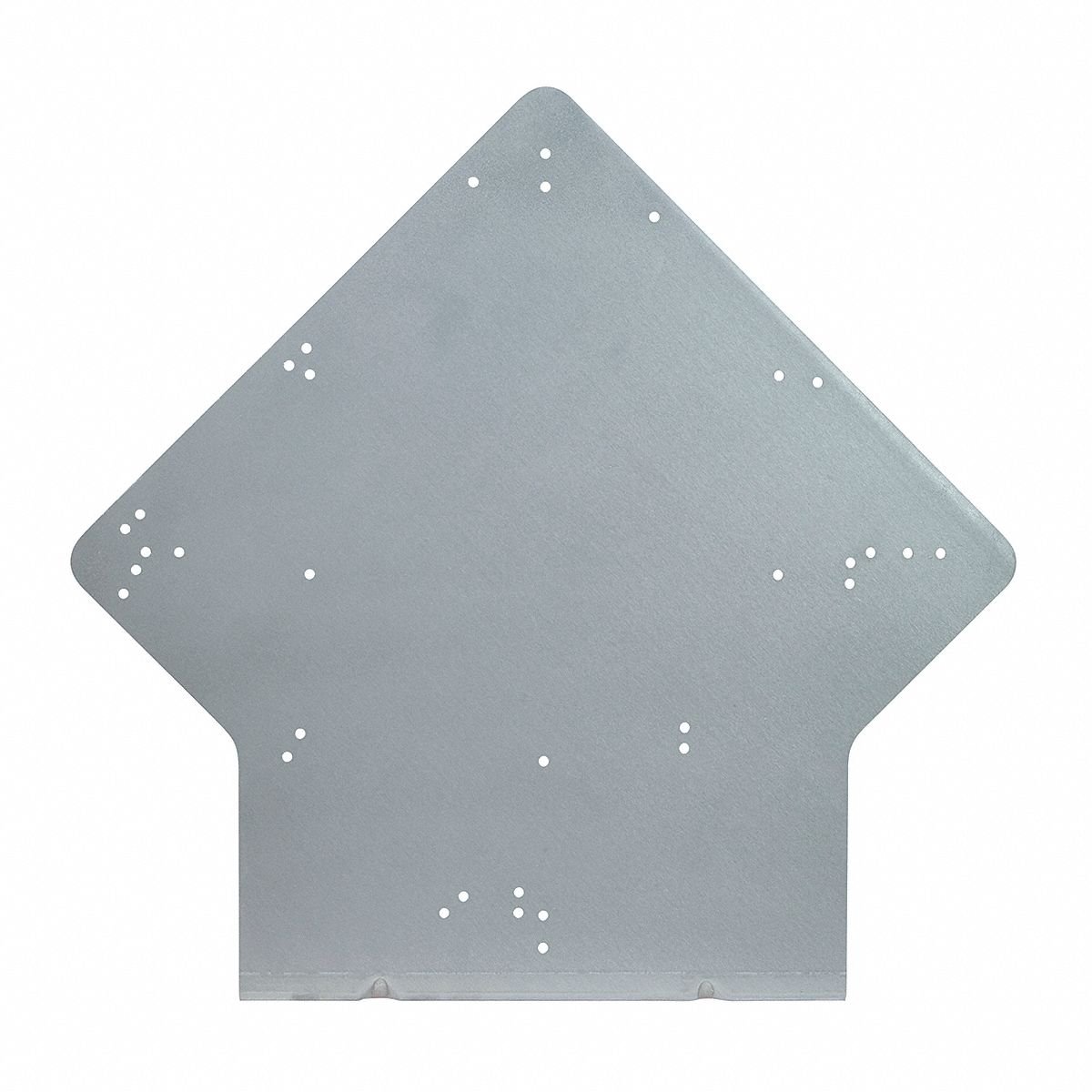 Vehicle Placard Holder: Back Plate Placard Holder, 19 in Wd, 21 7/8 in Ht, Aluminum Alloy