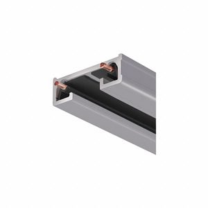 Track Section: J Track, 4 ft Lg, 1 3/8 in Wd, 1/2 in Ht, Silver, 20 A Max Current, 1 Circuit