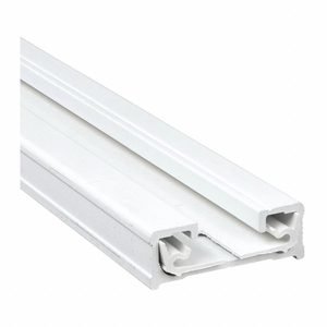 Track Section: J Track, 2 ft Lg, 1 3/8 in Wd, 1/2 in Ht, White, 20 A Max Current, 1 Circuit, 120V AC