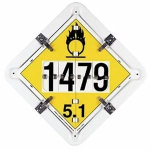 Vehicle Placard Flipchart: Full Frame Trailer Flip Placard Holder, 13 1/2 in Wd, 13 1/2 in Ht