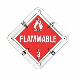 Vehicle Placard Flipchart: Full Frame Trailer Flip Placard Holder, 13 1/2 in Wd, 13 1/2 in Ht