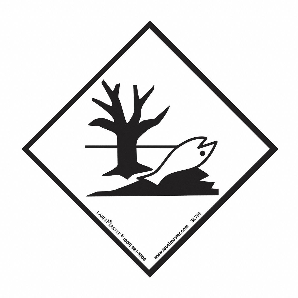LABELMASTER DOT Handling Label: Environmentally Haz Substance, 3 15/16 in x 3 15/16 in, 500 PK