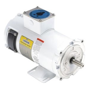 LEESON Washdown Motor: 1/2 hp, 1,750 RPM, 56C Frame Size, Totally Enclosed Non-Ventilated, 180V DC