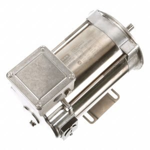 LEESON Washdown Motor: 1/4 hp, 1,750 RPM, 56C Frame Size, Totally Enclosed Non-Ventilated, 90V DC