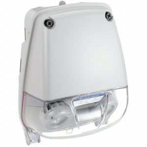 Emergency Light: 6.6 W Lamp Watt, 20.5 W Emergency Watt, 120 to 347V AC, 2 Lamp Heads, Plastic, Gray
