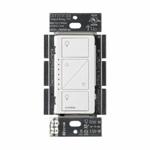 LUTRON Wireless Lighting Dimmer: Caseta, 120V AC, 150W (CFL, LED), 600W (Halogen, Incandescent)