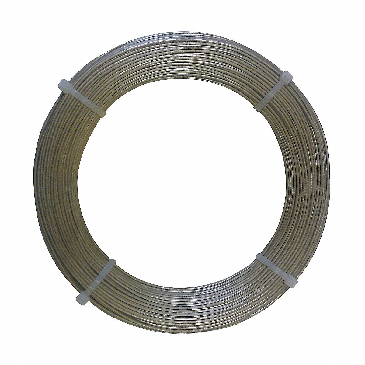 MALIN COMPANY Baling Wire: Oiled, 8 ga Wire Gauge, 0.125 in Wire Dia, 808 ft Lg, Aluminum