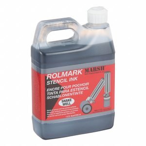 MARSH Stencil Ink: Black, 32 oz Container Size, Water Resistant