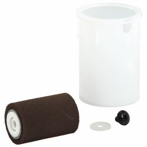 Stencil Roller Replacement Head: Stencil Roller Repl Head, 3 1/8 in Overall Lg, Neoprene