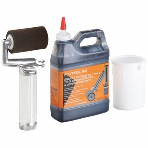 Stencil Roller: Stencil Roller, 8 1/2 in Overall Lg, 5 in Handle Lg, Neoprene, 2 in Repl Head Dia