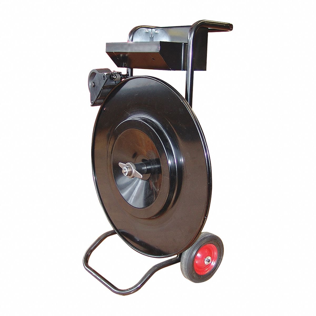 MIP Dispenser,Heavy Duty,for Ribbon Wound St: 3/4 in Min. Strapping Wd, 1 1/4 in Max. Strapping Wd