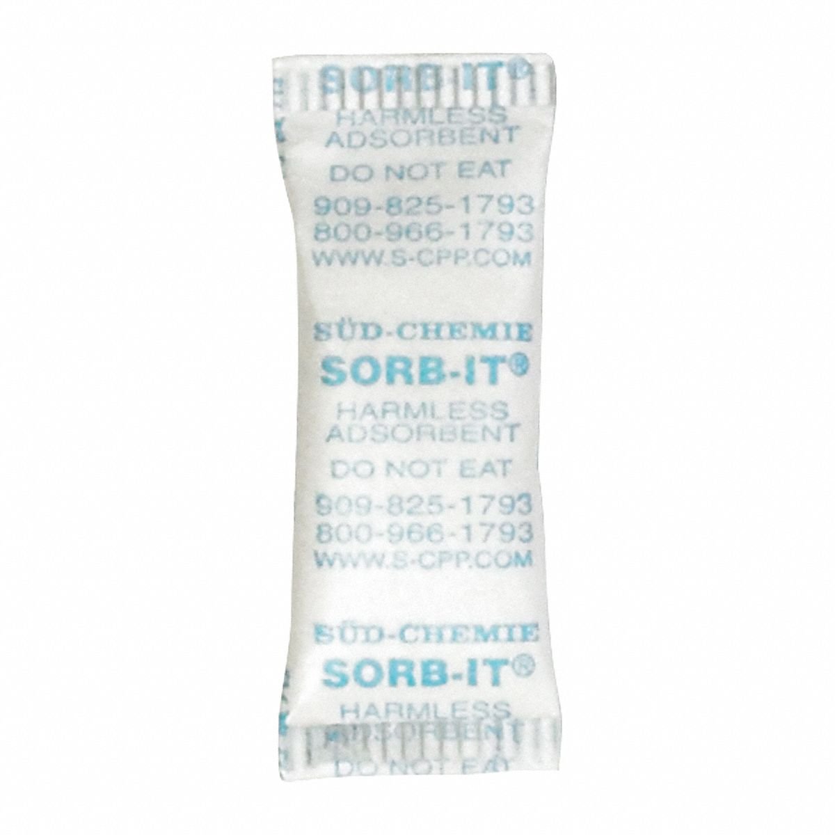 Silica Gel Packets: 7/8 in Wd, 1 1/2 in Lg, 47 cu in Area Protected, Pail, 5,000 PK