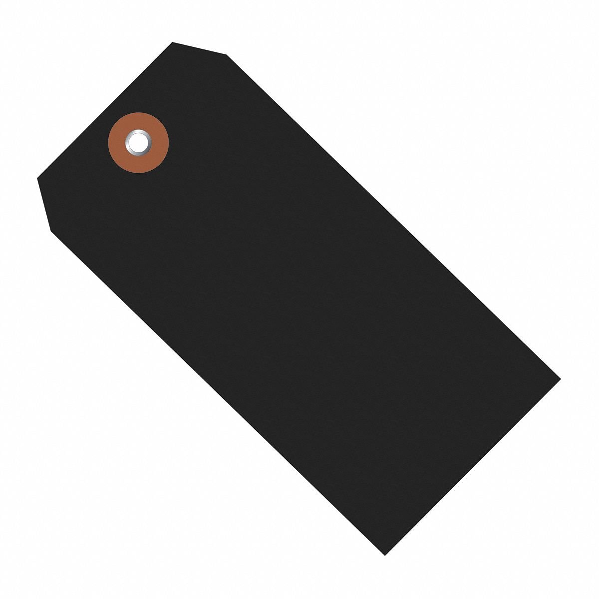 Shipping Tag: #5, 4 3/4 in Tag Ht, 2 3/8 in Tag Wd, Yellow, Plastic, Plain Tag, 100 PK