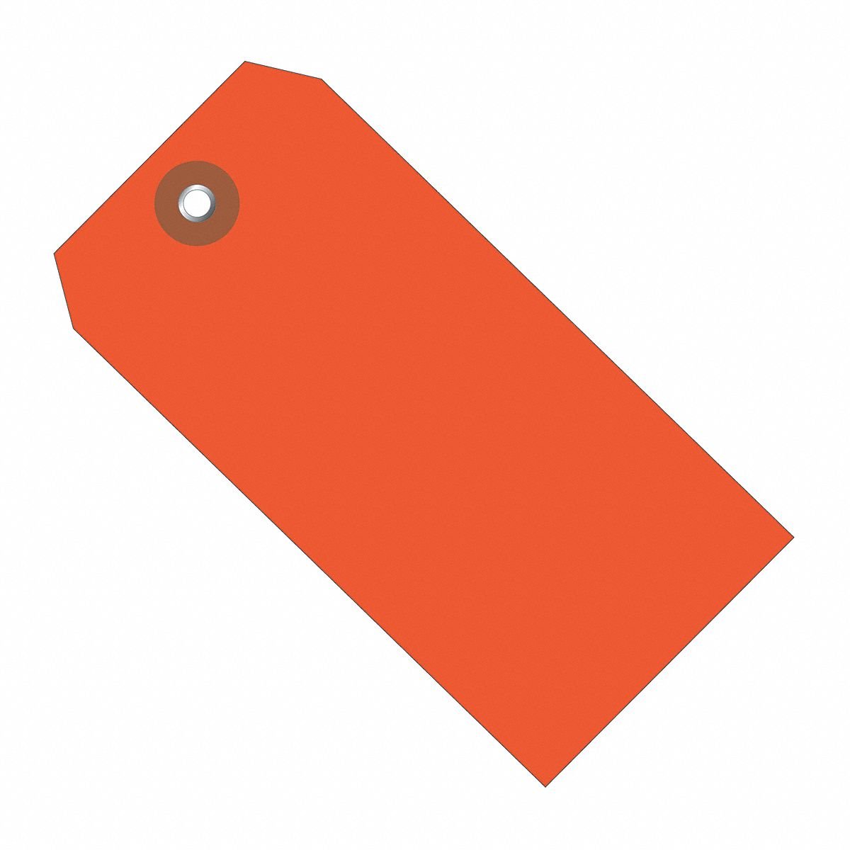 Shipping Tag: #5, 4 3/4 in Tag Ht, 2 3/8 in Tag Wd, Yellow, Plastic, Plain Tag, 100 PK