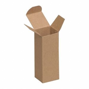 Cartons,Rev Tuck,1 1/2x1 1/2x4",PK1000: Kraft, 1 1/2 in Inside Lg, 1 1/2 in Inside Wd, 1,000 PK