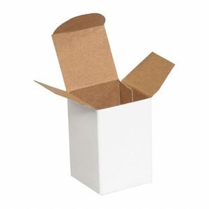Cartons,Rev Tuck,1 1/2x1 1/2",PK1000: White, 1 1/2 in Inside Lg, 1 1/2 in Inside Wd, 1,000 PK