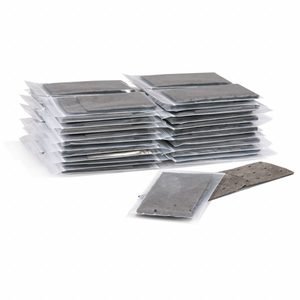 PIG Sorbent Pad: Sorbent Pad, 4 in Wd, 6 in Lg, Gray, 50 Pads, Not Perforated, 50 PK