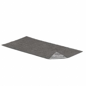PIG Sorbent Pad: Sorbent Pad, 15 in Wd, 30 in Lg, Gray, 50 Pads, Not Perforated, 50 PK