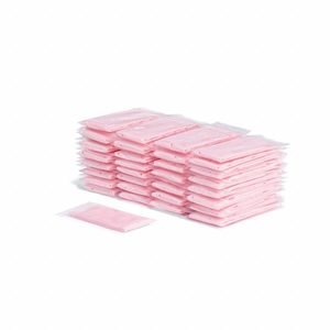 PIG Sorbent Pad: Sorbent Pad, 3 in Wd, 5 in Lg, Pink, 50 Pads, Acids/Bases/Universal, 50 PK