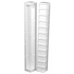 Edge Protector: Edge Protector, Light-Duty, 3 in Wd, 3 in Dp, 24 in Lg, 0.75 in Thick, White, 40 PK