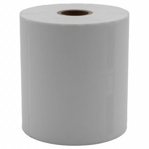 Barcode Printer Label: 6 in Label Wd, 4 in Label Ht, White, 1 in Core Dia., 300 Labels per Roll