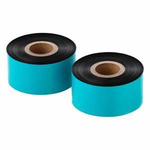 THERMAL TRANSFER RIBBON: Zebra, 2 in Ribbon Wd, 1,476 ft Ribbon Lg, 1 in Core Dia., Black, Resin/Wax