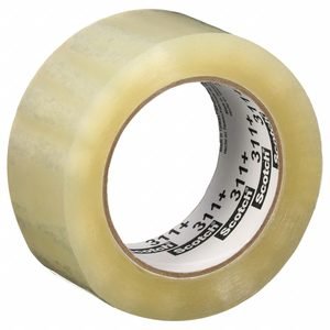 SCOTCH Acrylic Packing Tape: 2 mil Tape Thick, 2 in x 55 yd, 2 in, Clear, 311+, Medium-Duty, 36 PK
