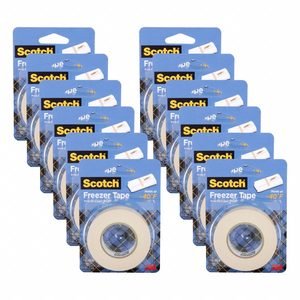 SCOTCH Freezer Tape FT-1, PK 12: 3/4 in x 1000 yd, 12 PK