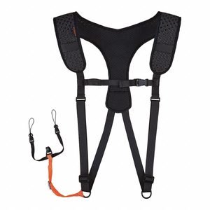 SQUIDS BY ERGODYNE 3142 S Black Barcode Scanner Harness Padded Shoulder: Barcode Scanner Lanyard, S