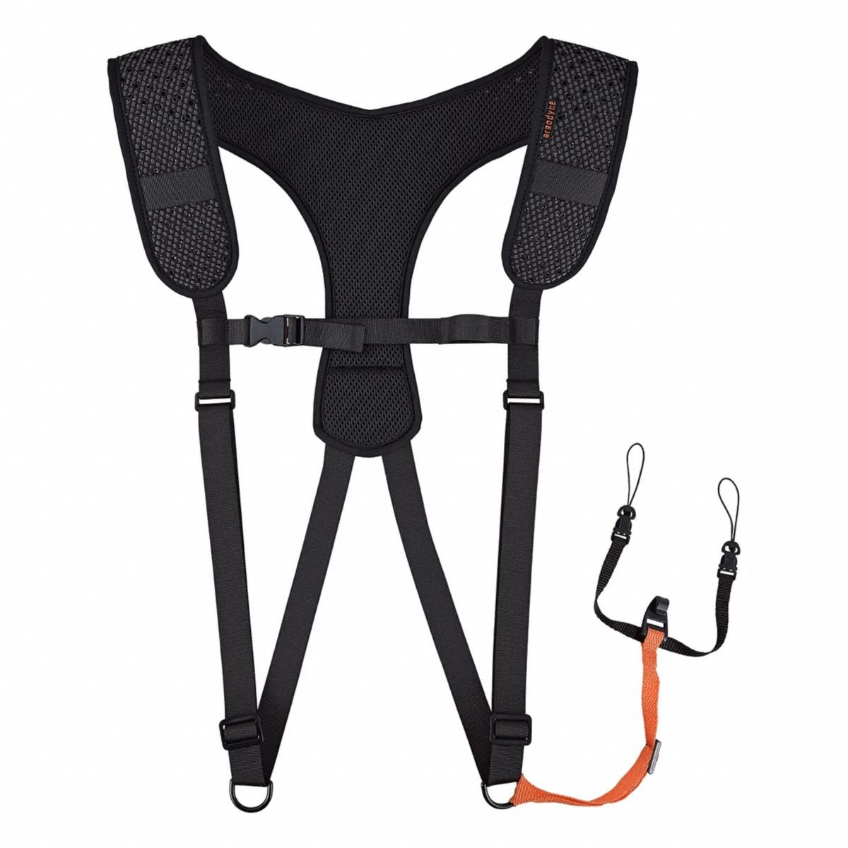 SQUIDS BY ERGODYNE 3142 S Black Barcode Scanner Harness Padded Shoulder: Barcode Scanner Lanyard, S