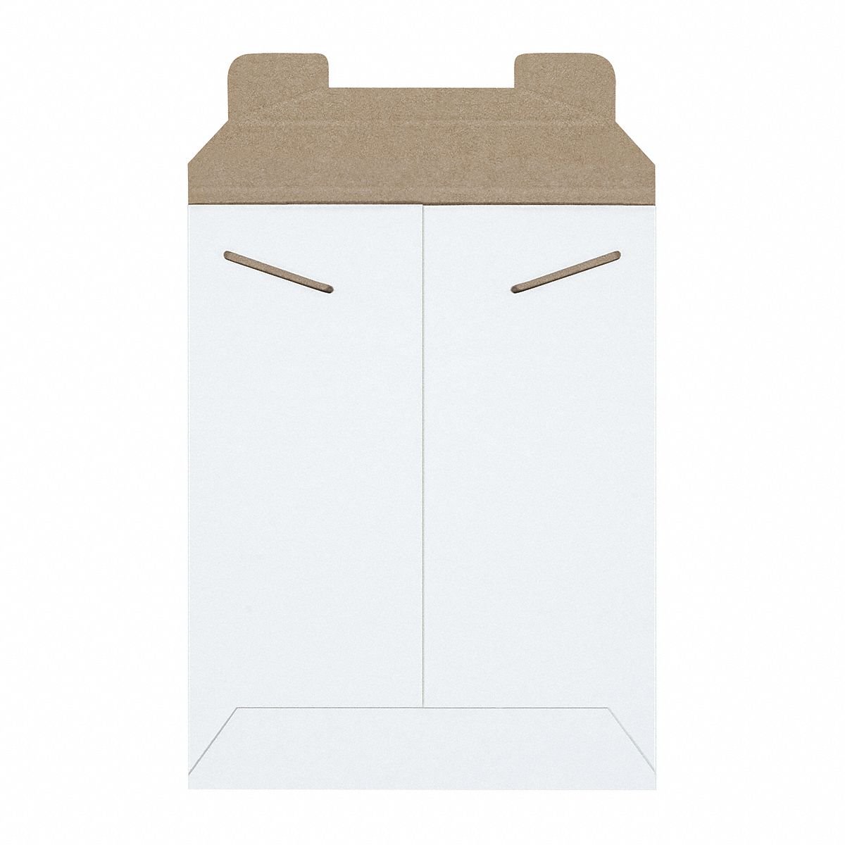 Mailer Envelopes: 7 in x 9 in, 7 in x 9 in, 0.028 in Material Thick, White, 100 PK