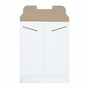 Mailer Envelopes: 9 in x 11 1/2 in, 9 in x 11 in, 0.028 in Material Thick, White, 100 PK