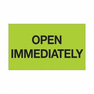 Label,Open Immediately,3x5": 500 PK