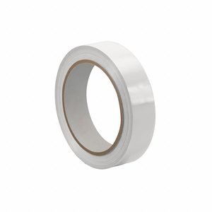 Bag Sealing Tape: 3/8 in Tape Wd, 72 yd Tape Lg, White, 2.4 mil Tape Thick, UPVC