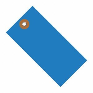 TYVEK Shipping Tag,2 3/4x1 3/8",Blue,PK100: #1, 2 3/4 in Tag Ht, 1 3/8 in Tag Wd, Blue, Tyvek, PK