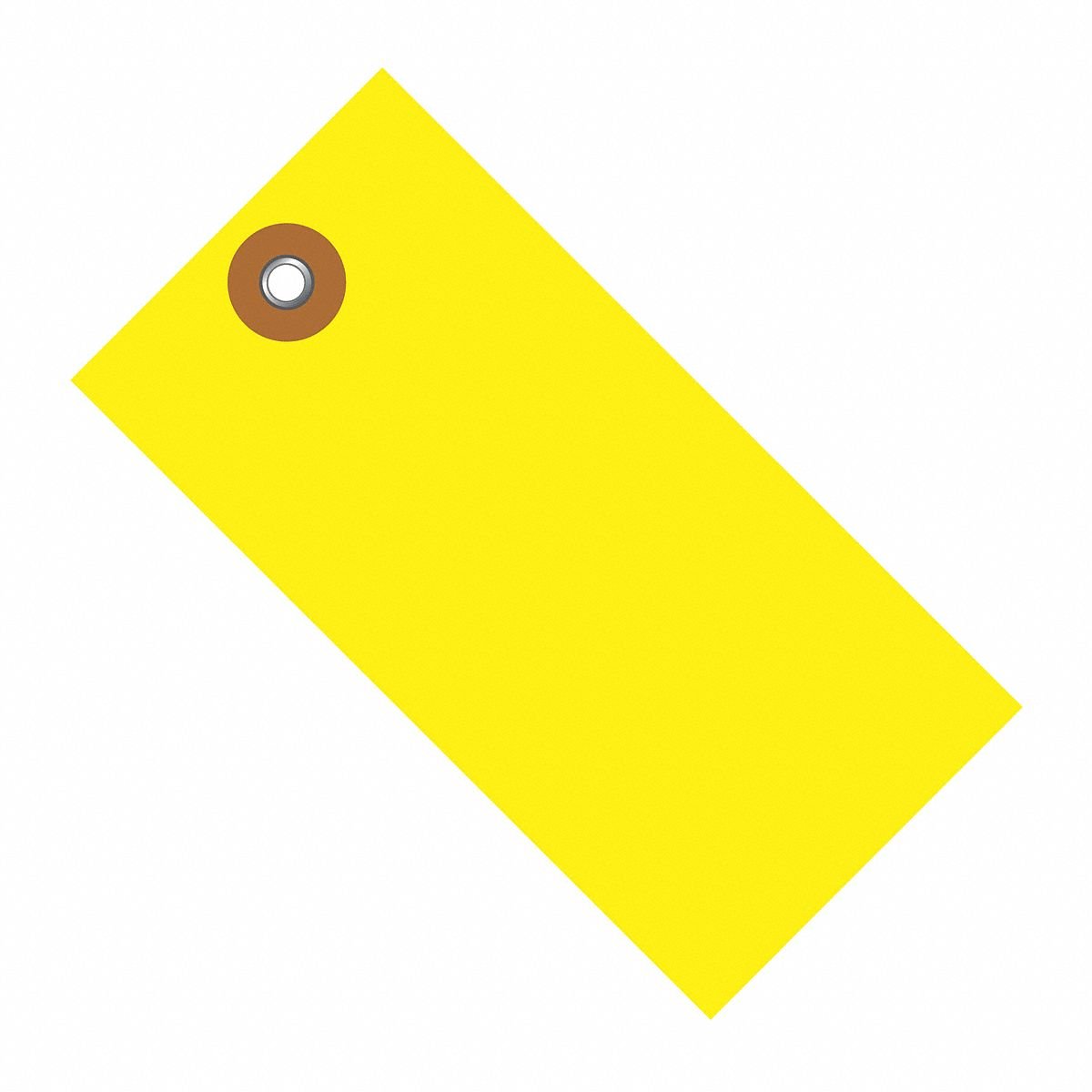 TYVEK Shipping Tag: #5, 4 3/4 in Tag Ht, 2 3/8 in Tag Wd, Orange, Tyvek, Plain Tag, 100, PK