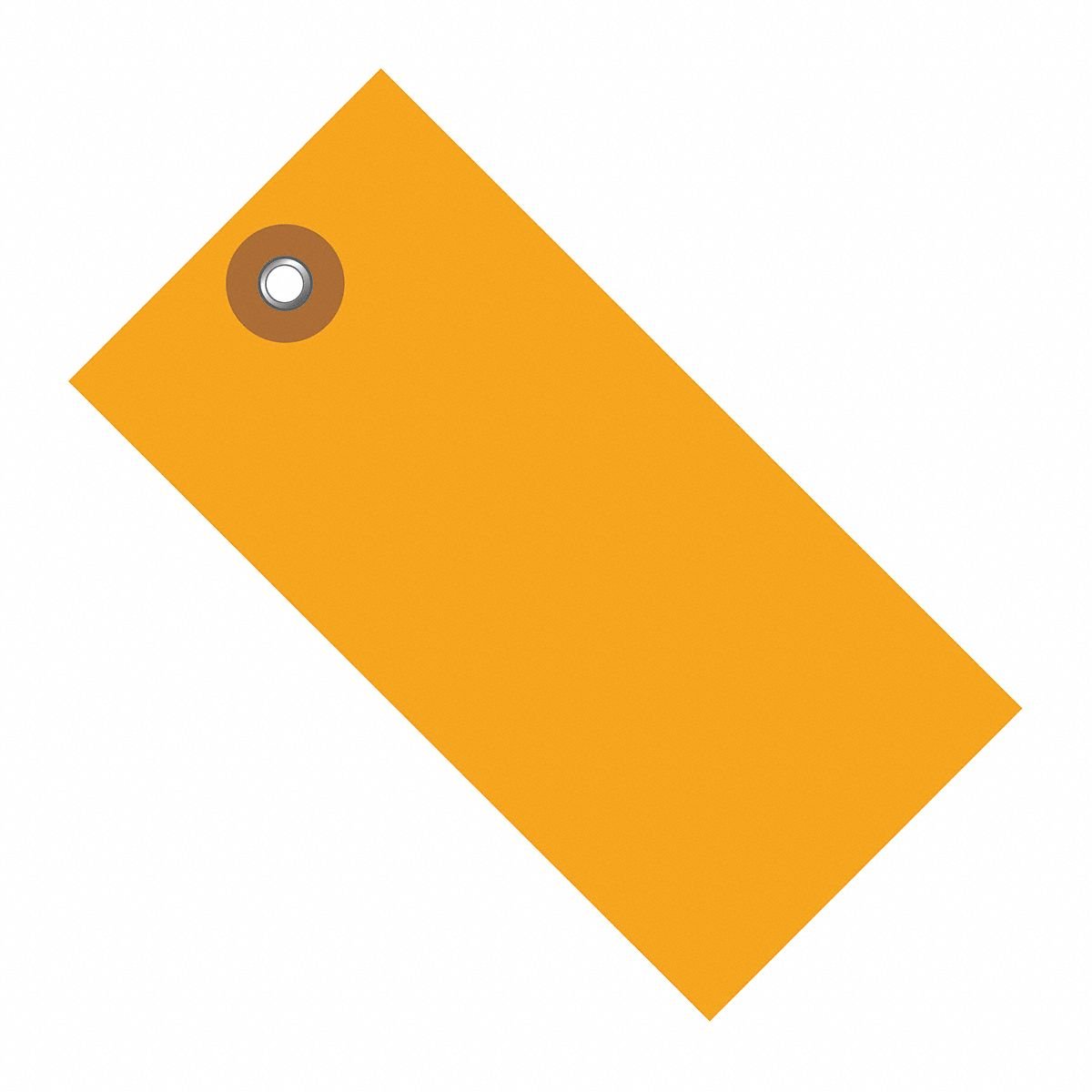 TYVEK Shipping Tag: #5, 4 3/4 in Tag Ht, 2 3/8 in Tag Wd, Orange, Tyvek, Plain Tag, 100, PK